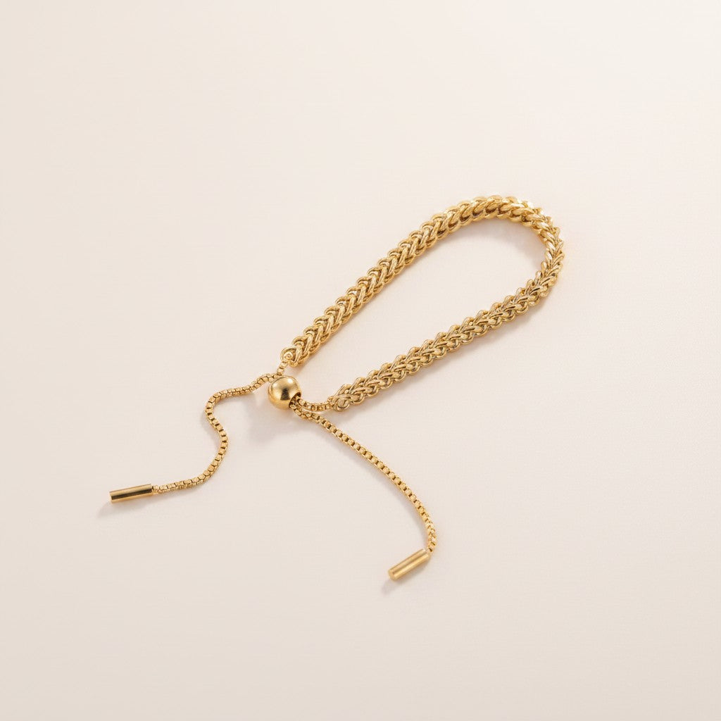 Złota Kraków gold-plated 18K surgical steel chain link bracelet with adjustable length